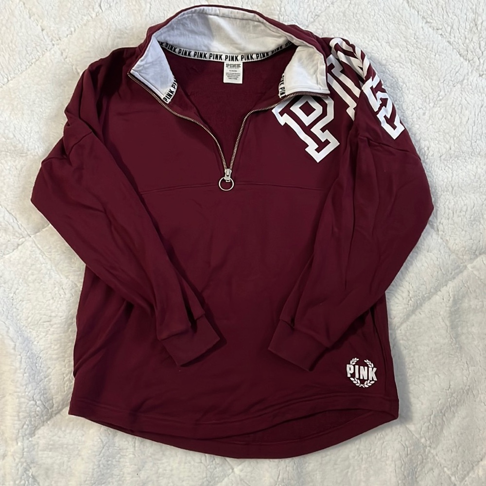 Size medium quarter zip PINK sweat shirt